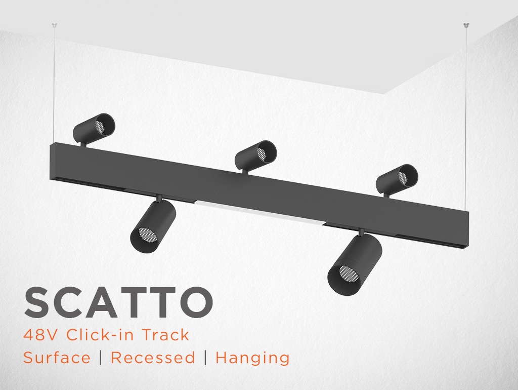 Solais Launches Scatto™ > Low-Voltage Track System