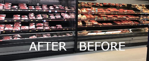 cooler lights grocery store