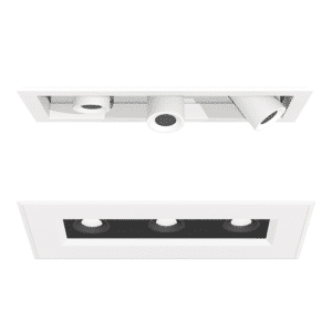 PW - Perfect White Nano Array with OF - Open Flange (top), BM - Beveled Slotted Microflange (bottom)