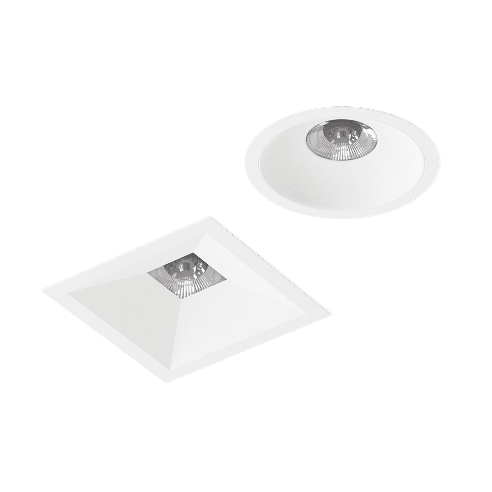 PW-PW - Perfect White baffle and flange BDL6 round and square