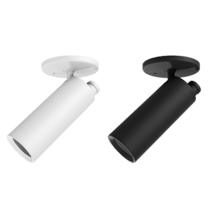 LCV Wireless-ready canopy mount trackhead: PW - Perfect White (left), BK - Black (right)