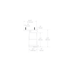 LCM-DSN canopy mount trackhead dimensional drawing